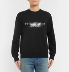 rag & bone - Logo-Print Mélange Loopback Cotton-Jersey Sweatshirt - Black