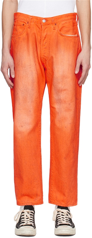 Photo: Acne Studios Orange Relaxed-Fit Jeans