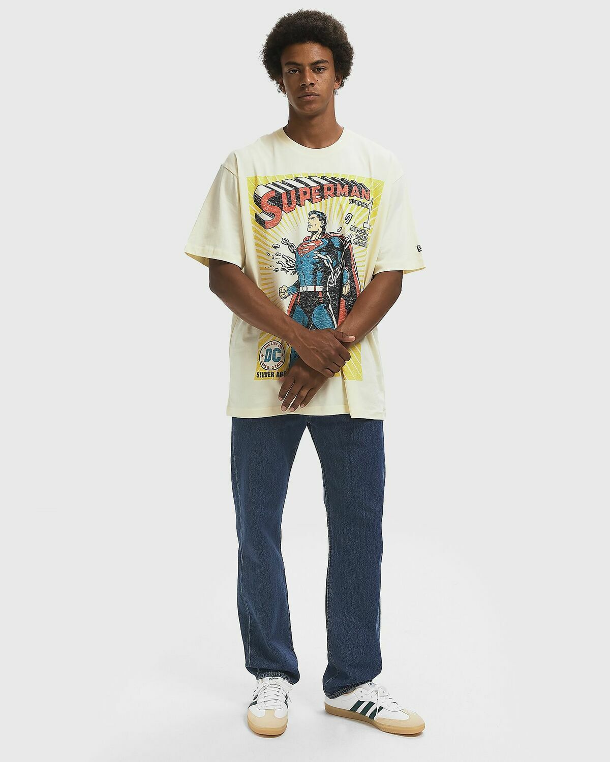 New Era OSCHSPT SSTEE2396 SUPERMAN White Mens Shortsleefe