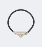 Prada Logo braided leather bracelet