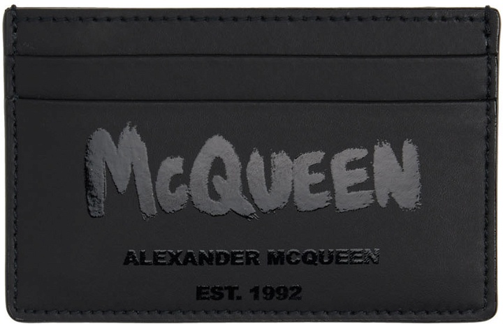 Photo: Alexander McQueen Black Graffiti Card Holder