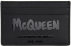 Alexander McQueen Black Graffiti Card Holder