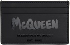 Alexander McQueen Black Graffiti Card Holder