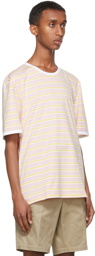 Thom Browne Pink Bar Stripe Ringer T-Shirt