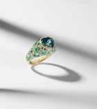 Marina B Calvina 18kt gold ring with gemstones
