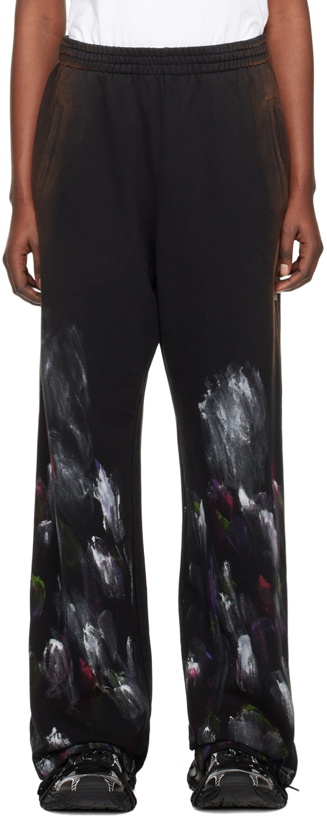 Photo: We11done Black Painted Lounge Pants