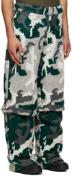 Isa Boulder SSENSE Exclusive Gray & Blue Towel Camo Cargo Pants