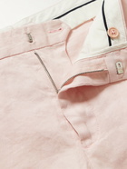 Orlebar Brown - Norwich Straight-Leg Linen Shorts - Pink