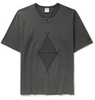 CHAMPION - Craig Green Appliquéd Garment-Dyed Cotton-Jersey T-Shirt - Gray