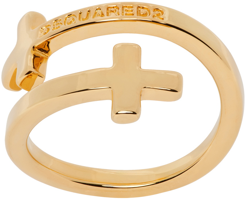 Dsquared2 Gold Jesus Ring