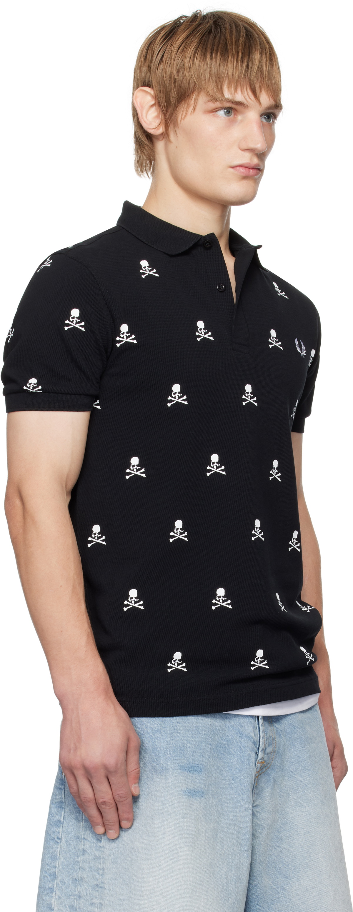 mastermind JAPAN Black Fred Perry Edition All-Over Skull mastermind JAPAN Black Fred Perry Edition All-Over Skull