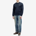 Stone Island Men's Long Sleeve Patch T-Shirt in Navy