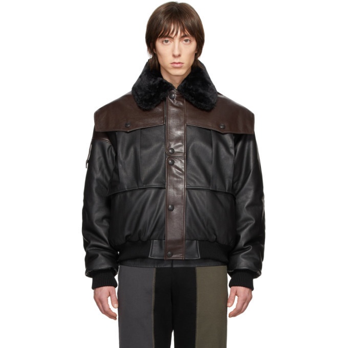 Photo: GR-Uniforma Brown Faux-Leather Bomber