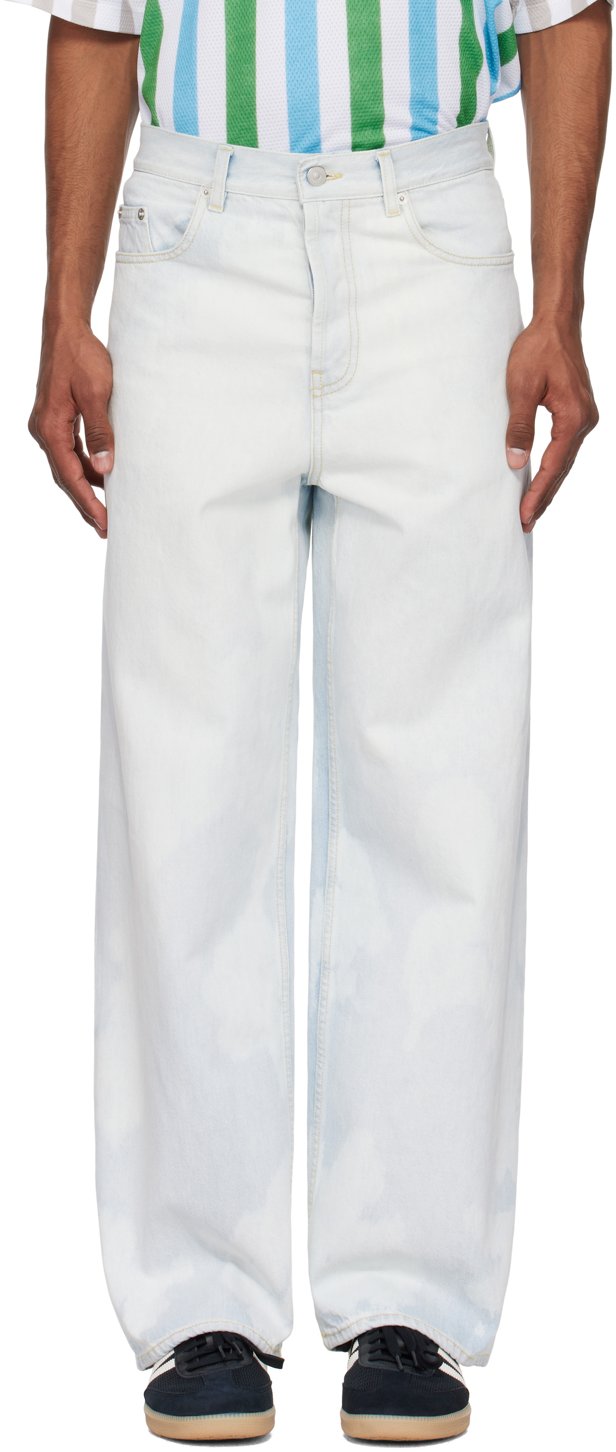 le PÈRE Blue Wide Leg Jeans