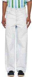 le PÈRE Blue Wide Leg Jeans