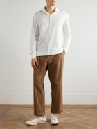 Massimo Alba - Ischia Cotton and Cashmere-Blend Jersey Polo Shirt - White