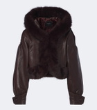 Retrofête Jia cropped leather jacket