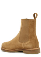 Legres Suede Chelsea Ankle Boots Taupe