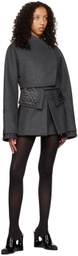 Maximilian Davis Gray Quilted Jacket