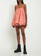 LUDOVIC DE SAINT SERNIN Denim Square Neck Baby Doll Mini Dress