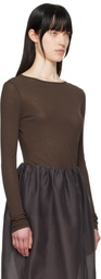 AMOMENTO Brown Round T-shirt