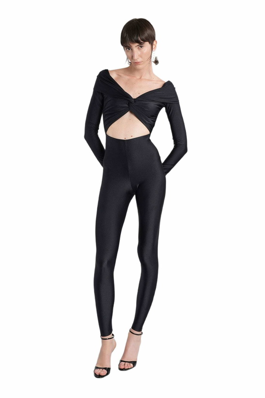 Photo: The Andamane Kendall Jumpsuit In Black Polyamide