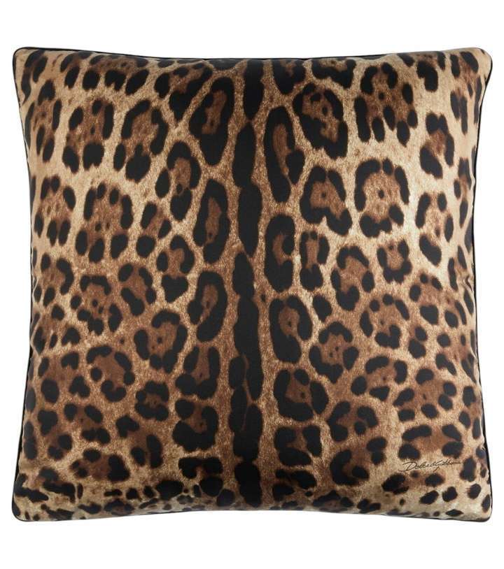 Photo: Dolce&Gabbana Casa Leopardo Small silk twill cushion