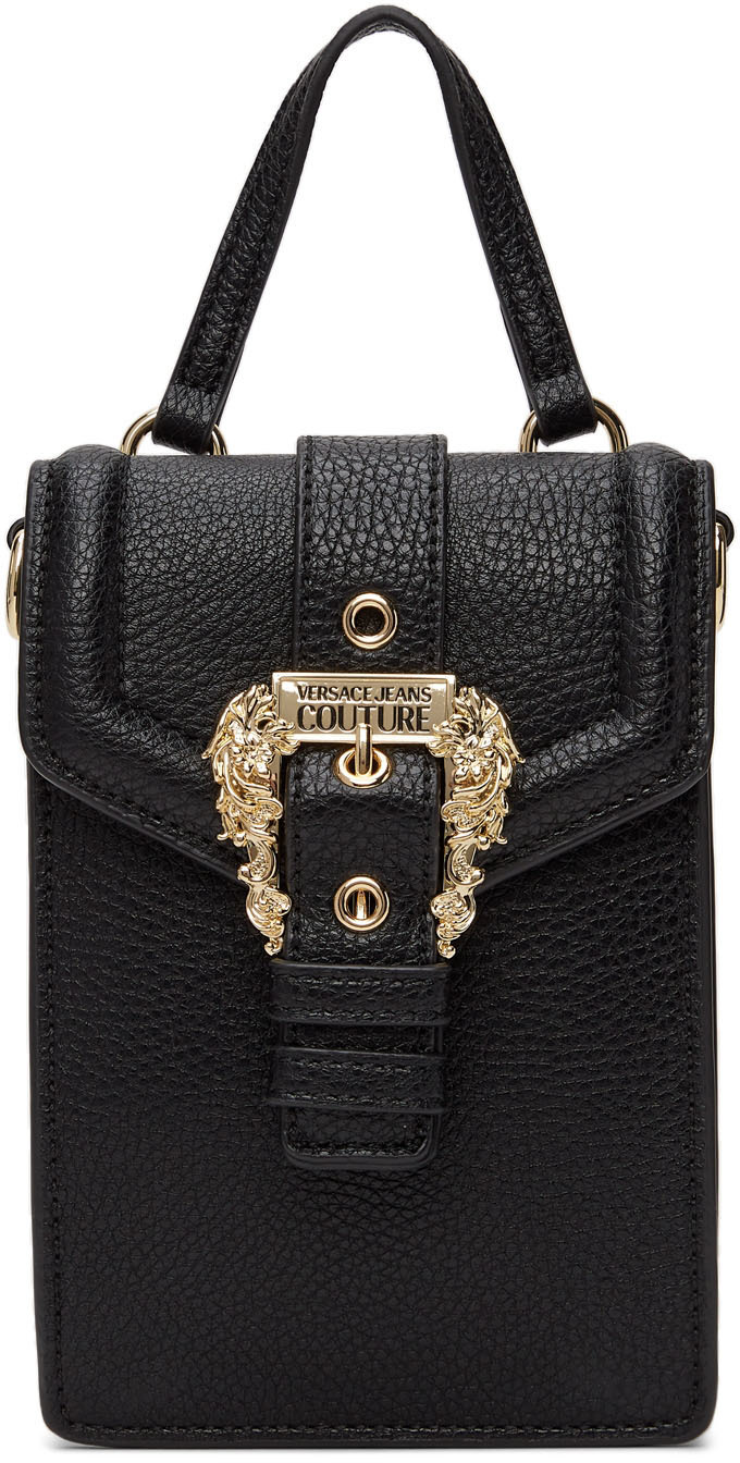 Versace Jeans Couture Black Top Handle Buckle Bag Versace