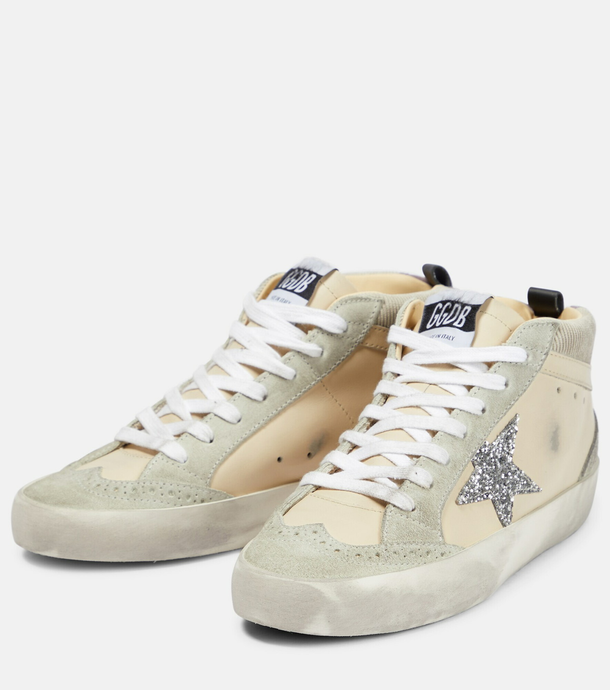 Golden Goose - Mid Star leather and suede sneakers