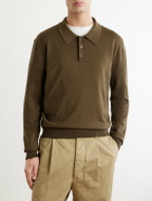 A.P.C. - Riou Virgin Wool Polo Shirt - Green
