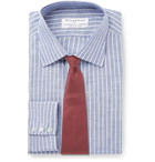 Kingsman - Turnbull & Asser Blue Striped Cotton-Poplin Shirt - Blue