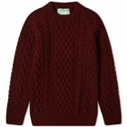 Inverallan Men's 1A Cable Crew in Wine