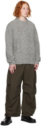 AMOMENTO Gray Crewneck Sweater