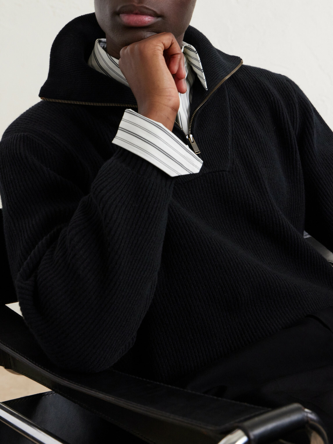 SAINT LAURENT - Wool Rollneck Sweater - Black