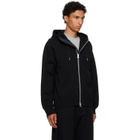 sacai Black Cotton Jersey Hoodie