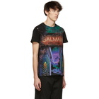 Balmain Black Neon Cuba T-Shirt