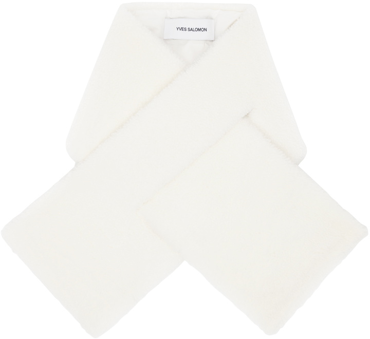 Photo: Yves Salomon White Technique Down Shearling Scarf