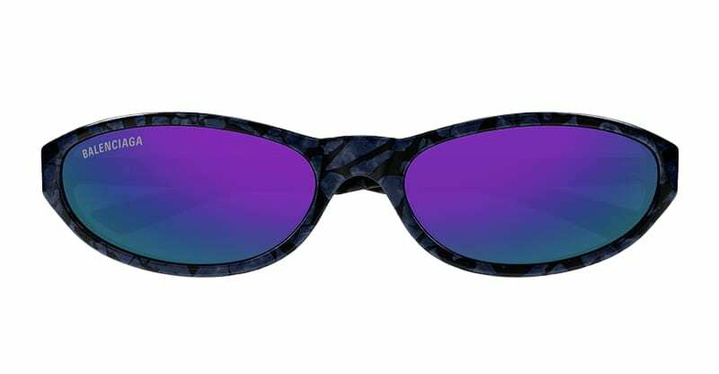 Photo: Balenciaga Eyewear Bb0007s-011 - Black / Violet Sunglasses