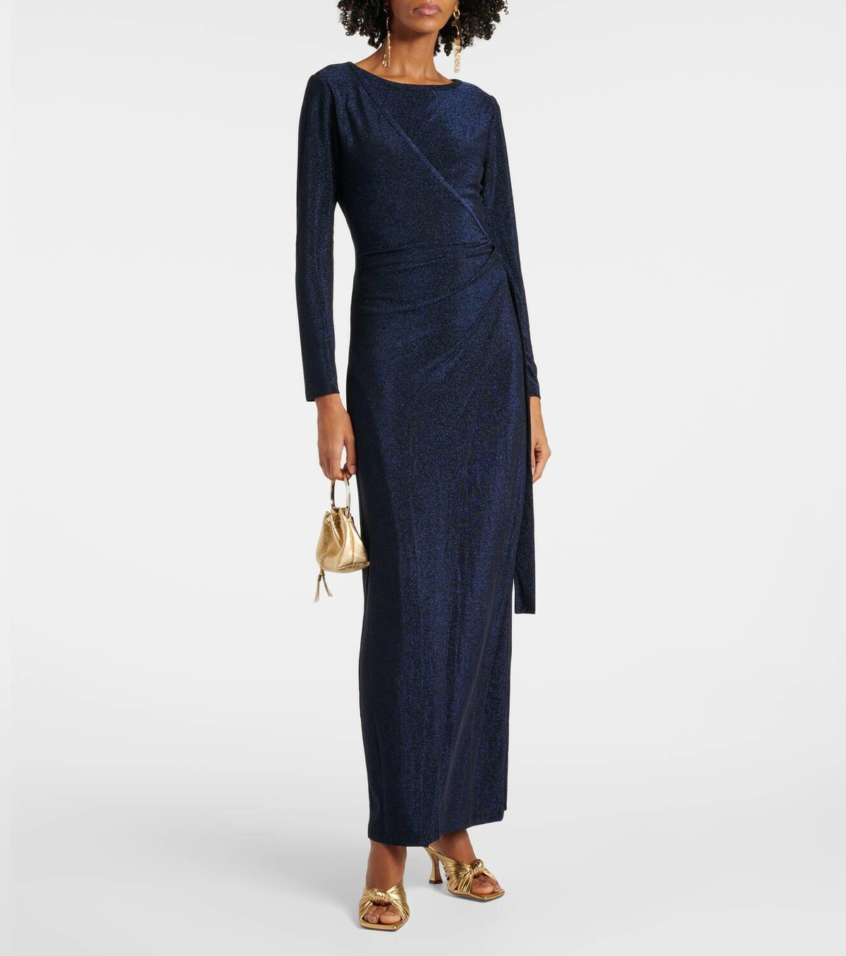 Diane von Furstenberg Simona lamé wrap dress