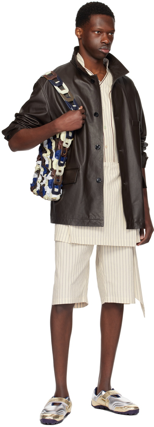 SC103 Off-White Layered Shorts