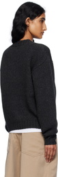 6397 Gray High Neck Sweater