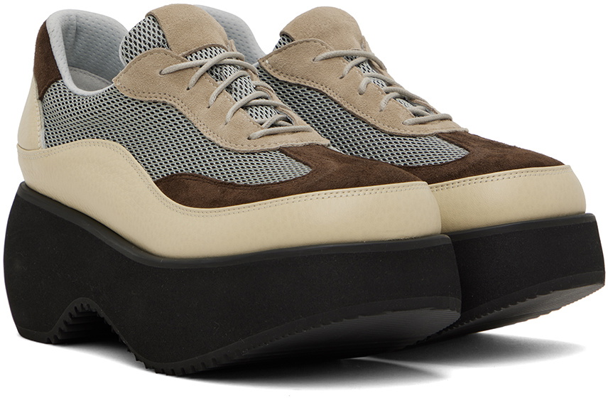platform beige sneakers