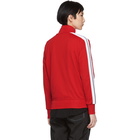 Palm Angels Red and White Classic Track Jacket