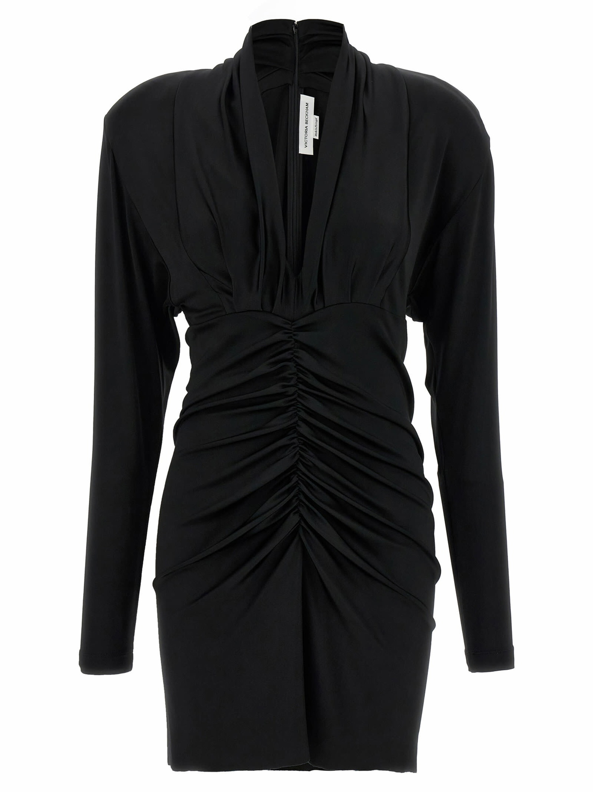 Victoria Beckham Silver Lurex Mini Dress Victoria Beckham