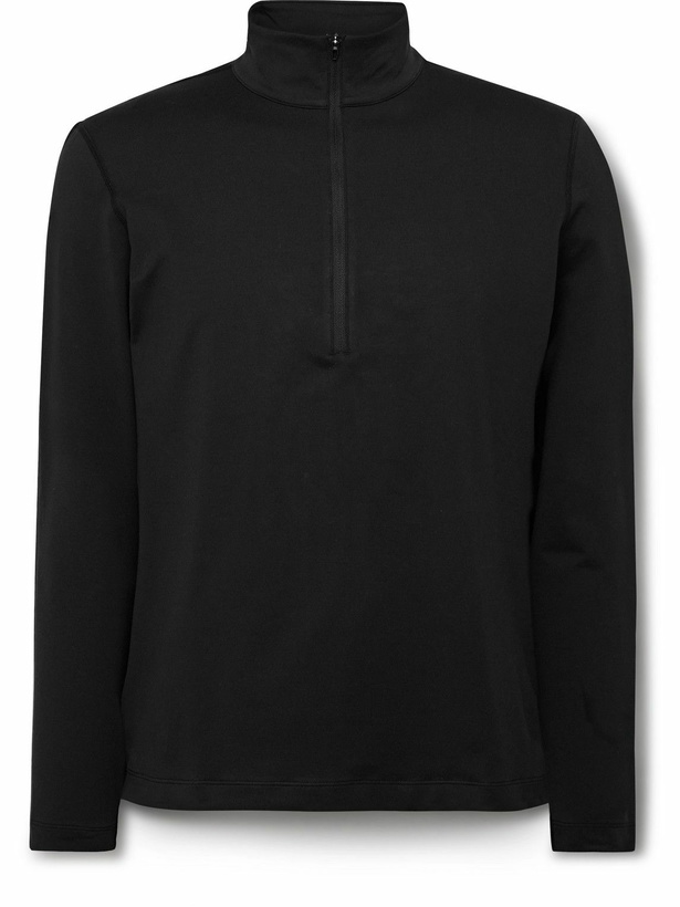 Photo: Lululemon - Slim-Fit Stretch Recycled-Jersey Half-Zip Top - Black