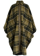 Chloe Checked Wool-blend Coat Green