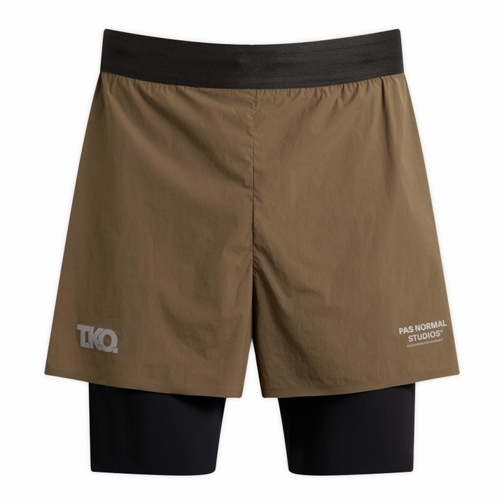 Photo: Pas Normal Studios Men's T.K.O. Balance 2-in-1 Shorts in Dark Stone