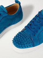 Christian Louboutin - Louis Junior Spikes Cap-Toe Suede Sneakers - Blue