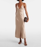 Leset Barb satin slip dress