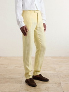 Boglioli - Straight-Leg Linen Suit Trousers - Yellow